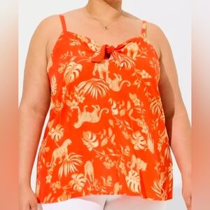 Torrid Orange Tropical Print Camisole